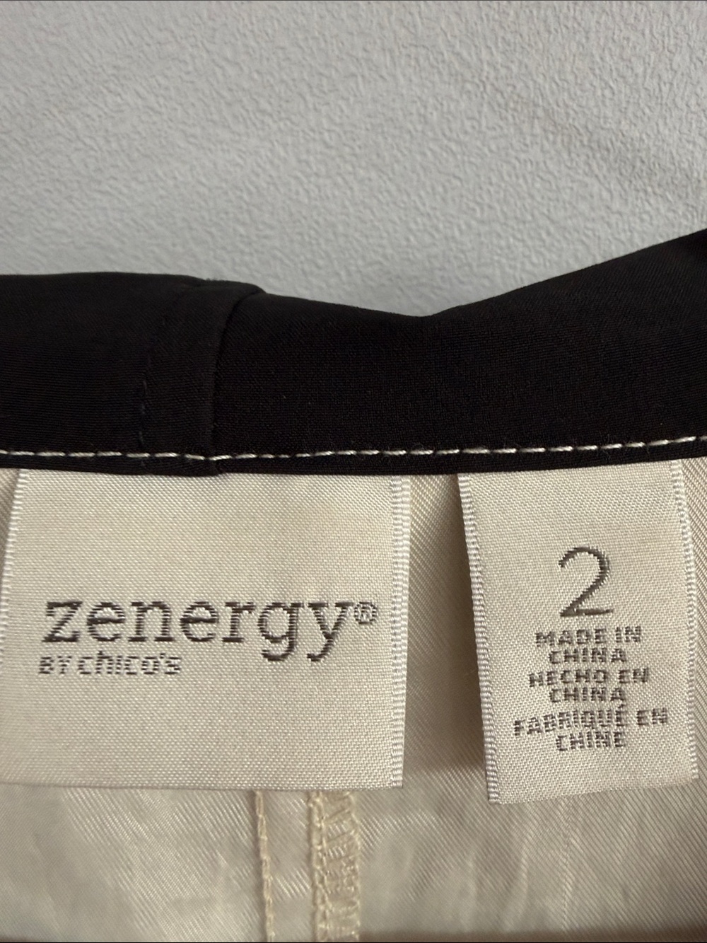 Metallic Gold Cream Hooded Utility Jacket with Black Trim - Zenergy by Chico’s - Picture 3 of 5